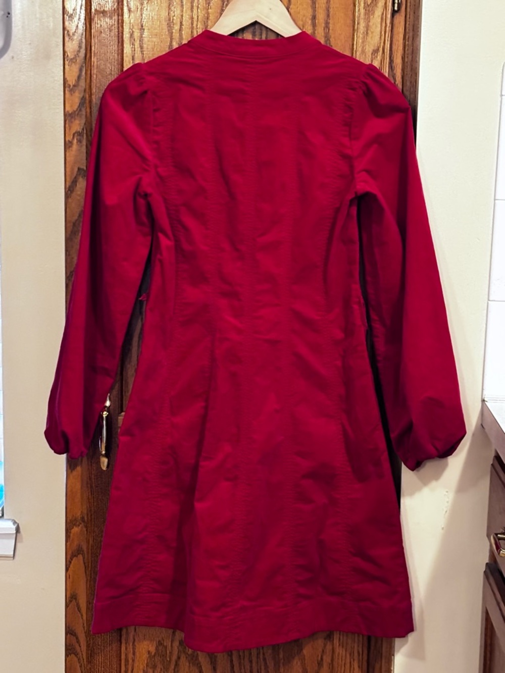Boden Ros Panelled Cord Short Dress Women’s Crimson Red  Size 2R - Picture 13 of 13